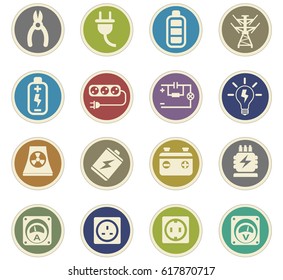 Electricity Vector Icons User Interface Design Stock Vector (royalty 