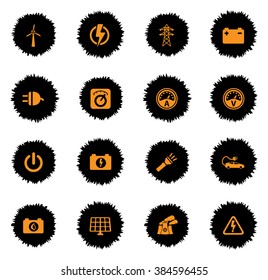 Electricity  vector icons for web sites and user interface