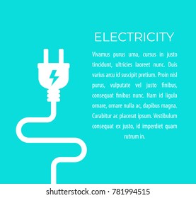 electricity vector illustration with electric plug