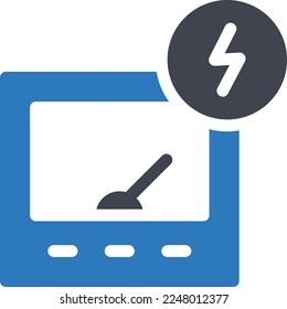 electricity Vector illustration on a transparent background. Premium quality symmbols. Glyphs vector icons for concept and graphic design. 
