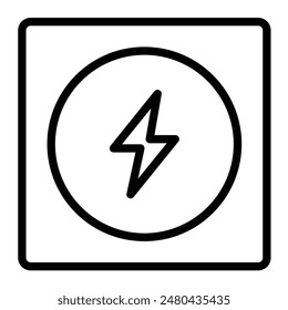 Diseño de iconos de línea de Vector eléctrico
