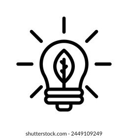 electricity vector line icon symbol