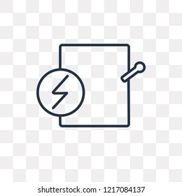 Electricity vector outline icon isolated on transparent background, high quality linear Electricity transparency concept can be used web and mobile