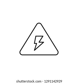 electricity, warning icon. Element of electricity for mobile concept and web apps illustration