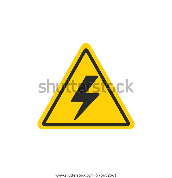 Electricity Warning Sign Stock Vector (Royalty Free) 575632561