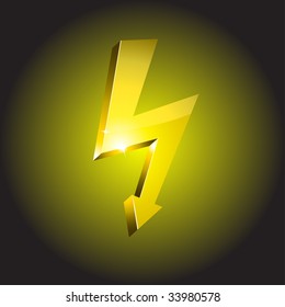 Electricity warning symbol. Vector illustration.