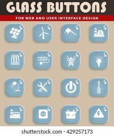 electricity web icons for user interface design