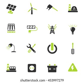 electricity web icons for user interface design