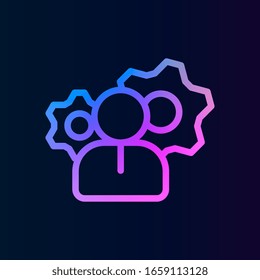 Electricity, worker, light, settings nolan icon. Simple thin line, outline vector of project management icons for ui and ux, website or mobile application