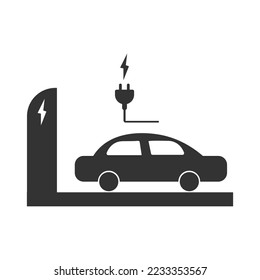 Electrick car icon. Ecologicar transportation background vector ilustration.