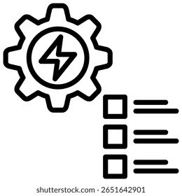 Electrification Icon Element For Design