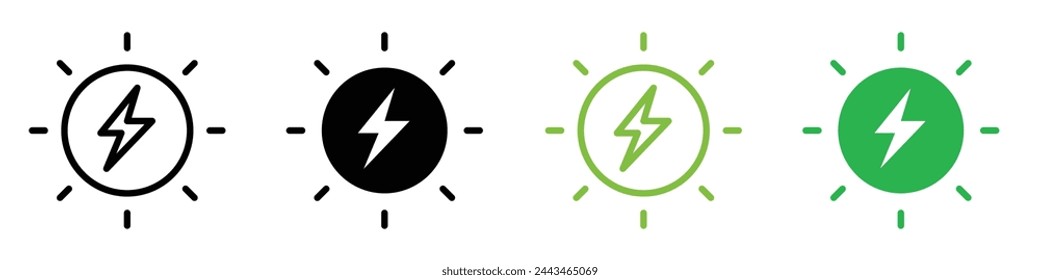 Electrify Your Design with Vector Icons Showcasing Thunderbolts Lightning and Super Fast Charging Battery Sets