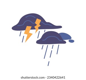 Electrifying Cloud With Bright Lightning Strikes, Illuminating The Sky With Intense Flashes Of Light. Symbol Of Problems