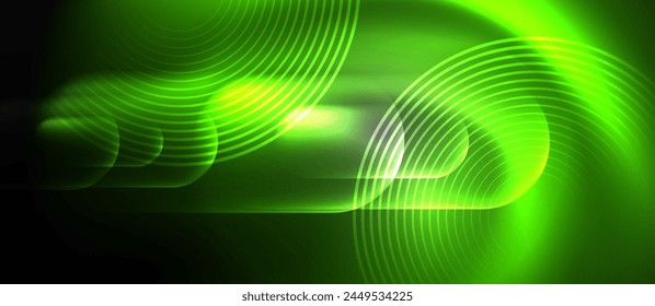 An electrifying green liquid wave pulsating on a dark canvas resembles a closeup view of an alien organisms intricate patterns, merging art and technology in a mesmerizing display