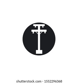 electrikal tower logo vector icon illustration