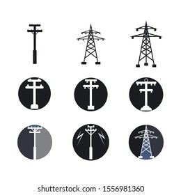 electrikal tower logo vector icon illustration