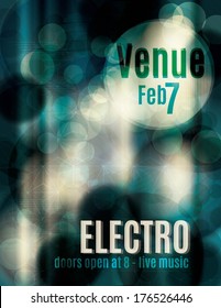 Electro abstract light effect flyer template