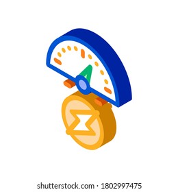 electro car charge sensor icon vector. isometric electro car charge sensor sign. color isolated symbol illustration