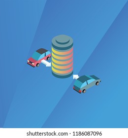 Concepto de auto de Electro