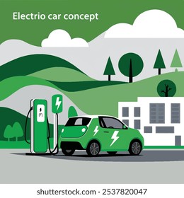 Electro Car Concept' en una fuente moderna cerca de la parte superior de la Imagen