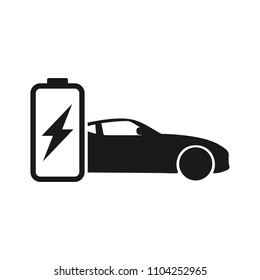 Electro car icon. Logo element illustration. battery vector