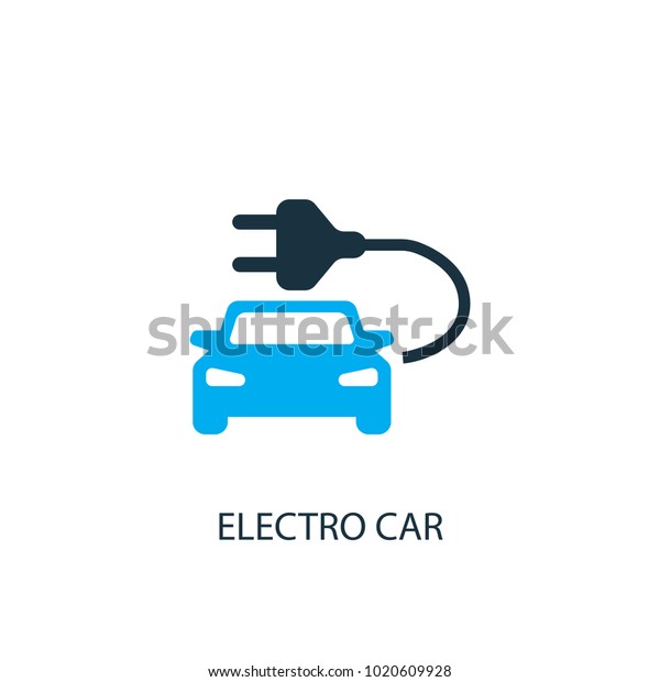 Electro car icon. Logo element\
illustration. Electro car symbol design from 2 colored collection.\
Simple Electro car concept. Can be used in web and\
mobile.
