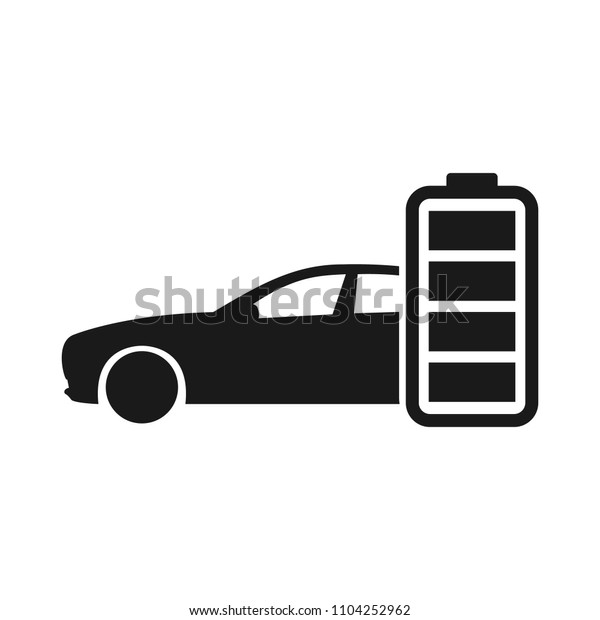 Electro car icon. Logo element illustration.\
battery vector