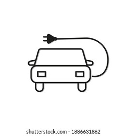 Icono de coche de Electro. Ilustración vectorial