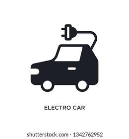electro car isolated icon. simple element illustration from general-1 concept icons. electro car editable logo sign symbol design on white background. can be use for web and mobile