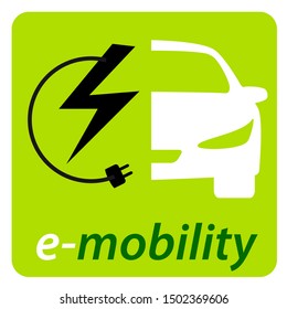 Electro Car Mobility Vector Illustration