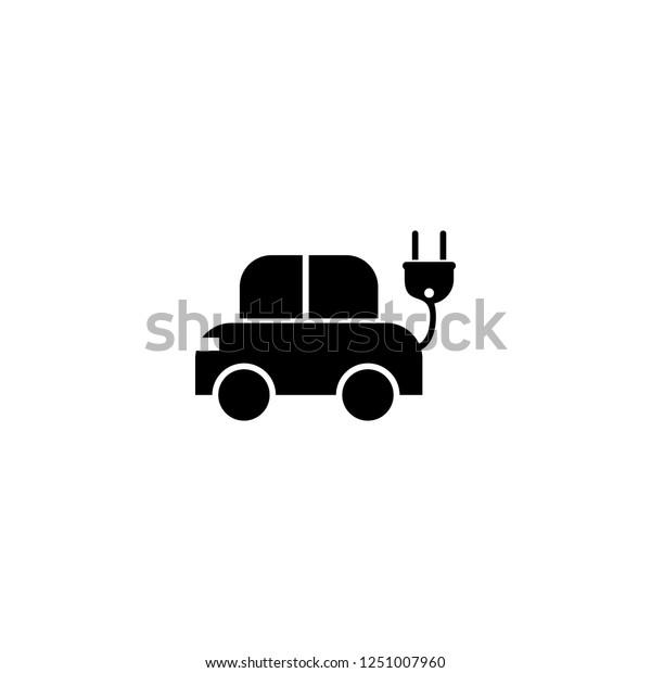 electro car vector icon. electro car\
sign on white background. electro car icon for web and\
app