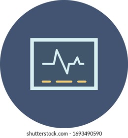 Electro Cardiogram Screen With Heartbeat Line