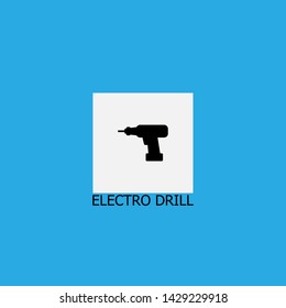 electro drill icon sign signifier vector