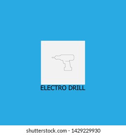 electro drill icon sign signifier vector