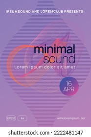 Electro event. Digital show invitation layout. Dynamic gradient shape and line. Electro event neon flyer. Trance dance music. Electronic sound. Club fest poster. Techno dj party.