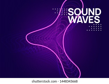 Electro event. Dynamic fluid shape and line. Commercial discotheque invitation template. Electro event neon flyer. Trance dance music. Electronic sound. Club fest poster. Techno dj party.