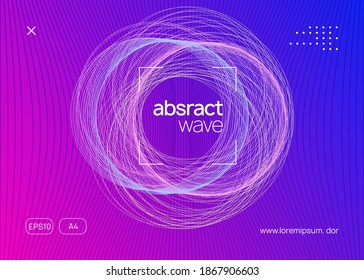 Electro event. Dynamic fluid shape and line. Commercial discotheque cover layout. Electro event neon flyer. Trance dance music. Electronic sound. Club fest poster. Techno dj party.