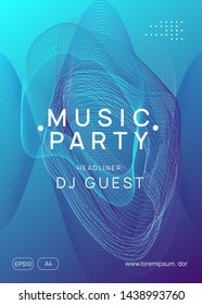 Electro event. Dynamic gradient shape and line. Geometric show banner design. Electro event neon flyer. Trance dance music. Electronic sound. Club fest poster. Techno dj party.