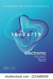 Electro event. Trendy concert magazine template. Dynamic gradient shape and line. Electro event neon flyer. Trance dance music. Electronic sound. Club fest poster. Techno dj party.