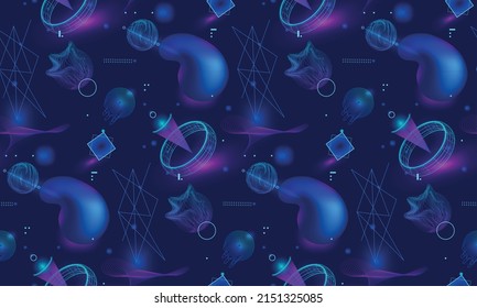 Electro futuristic pattern. Retro background neon line. Vector cyber laser style pattern