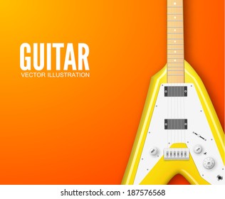 electro guitar background concept. Vector illustration