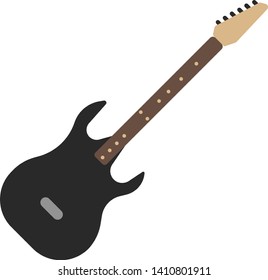 Electro guitar flat illustration on white
