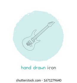 Electro guitar icon line element. Vector illustration of electro guitar icon line isolated on clean background for your web mobile app logo design.