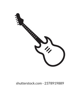 Electro guitar vector icon. Classic guitar flat sign design illustration. Guitar symbol pictogram. UX UI icon