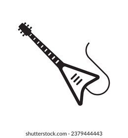 Electro guitar vector icon. Classic guitar flat sign design illustration. Guitar symbol pictogram. UX UI icon