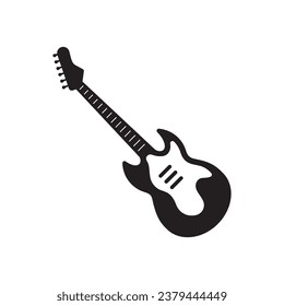 Electro guitar vector icon. Classic guitar flat sign design illustration. Guitar symbol pictogram. UX UI icon