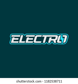 Electro Logo Design. Electric Socket Energy Logotype. Vector Emblem.