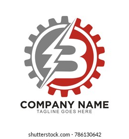 Electro and machine engineering logo templates symbol or icon