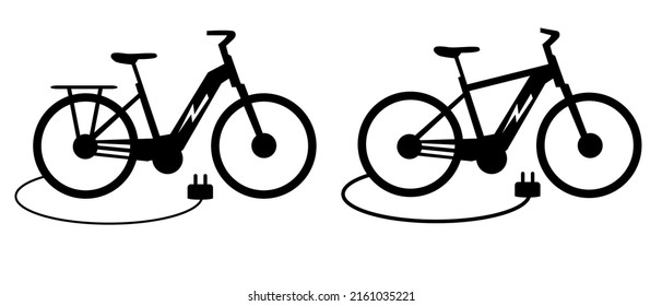 Electro mobility graphic with bicycle.