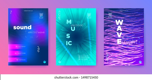 Electro Music Background. Audio Circle. Color Musical Sounds. Light Dj Flyer. Cyan Gradient Banner. Night Club. Neon Flyer Dj. Dance Party Background.